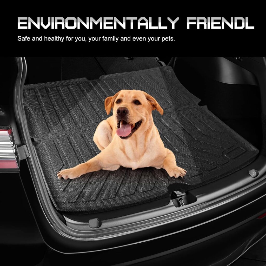 (6 Pack) Tesla Model Y Floor Mats 2023 2022 2021 2020 3D Full Cover Front Rear Trunk Mats Custom Fits Floor Liners for Tesla Model Y Accessories All-Weather Protect Rear Cargo Liner Mats