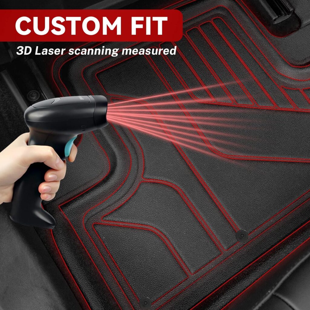 BHASD Tesla Model Y Floor Mats 2023 2022 2021 All Weather Tesla Y Floor Mat Liners 6pcs 2021-2023 5 Seater Tesla Model Y Accessories 2023 Car Mats Cargo Trunk Mats, Waterproof Odorless TPE XPE 3D Mats