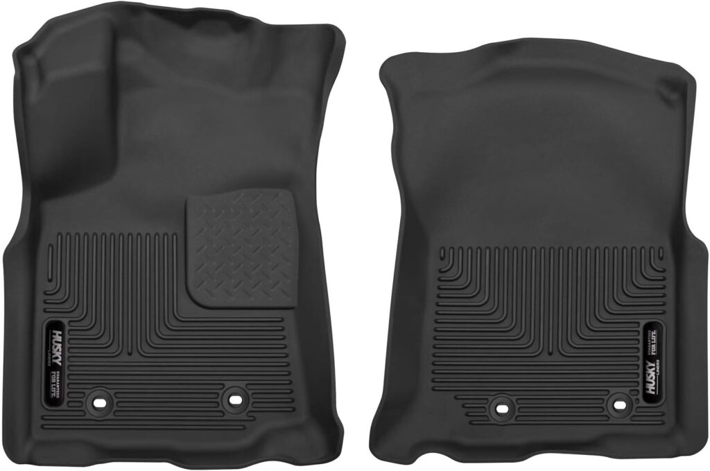 Husky Liners X-act Contour Series | Front Floor Liners - Black | 53751 | Fits 2018-2022 Toyota Tacoma Double/Access Cab w/ Automatic Transmission 2 Pcs