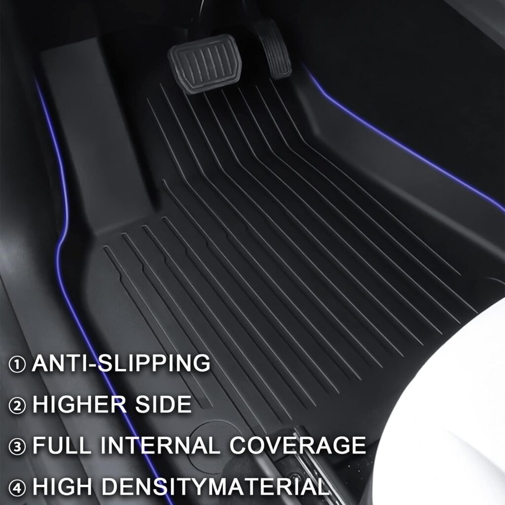 JINGSEN Tesla Model 3 Floor Mats All-Weather Tesla Model 3 Accessories for 2017-2023 Cargo Liner Rear Cargo Tray Trunk Floor Mat Interior Model 3 Accessories