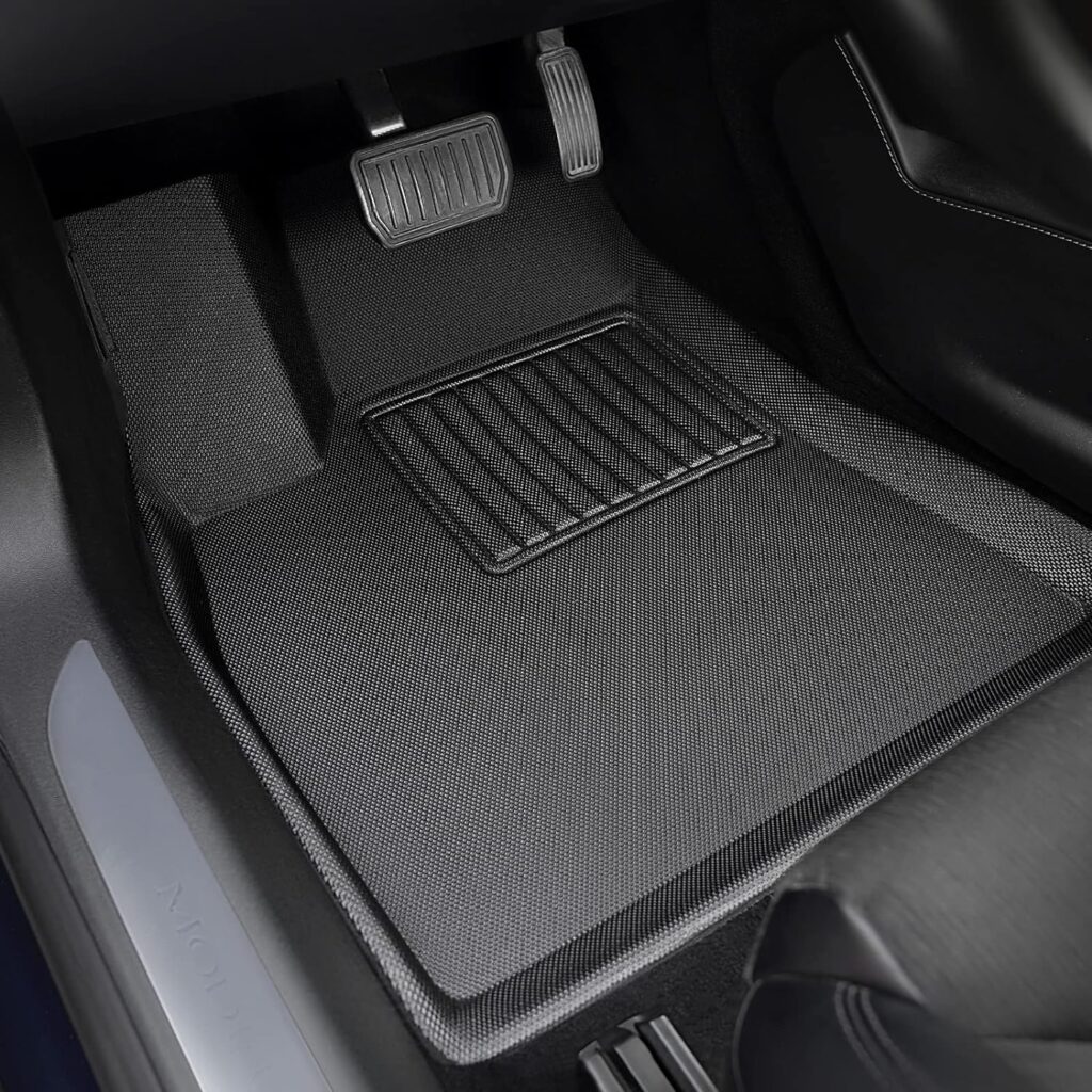 TAPTES Tesla Model S Floor Mats 2023 2022 2021 2020, Tesla Model S All Weather Floor Mats Model S CargoTrunk Liner Interior Mats - Compatible with Model S Accessories 2020-2023 (3 Pieces/Set)