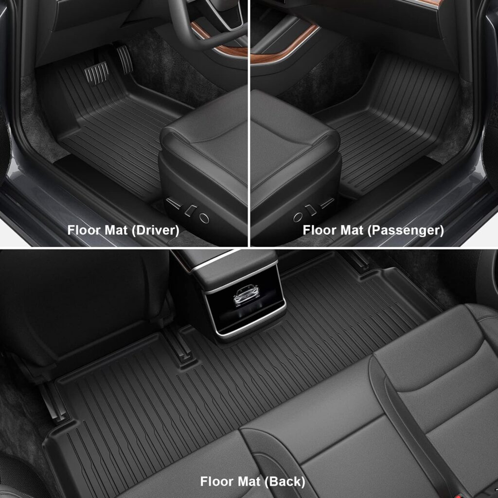 Tesla Model S Floor Mats,All Weather Floor Mats for Tesla Model S 2021 2022 2023 Accessories,All Weather Trunk Mats Cargo Liners Waterproof Non-Slip, TPE Protective Eco-Friendly Full Set Floor Liners