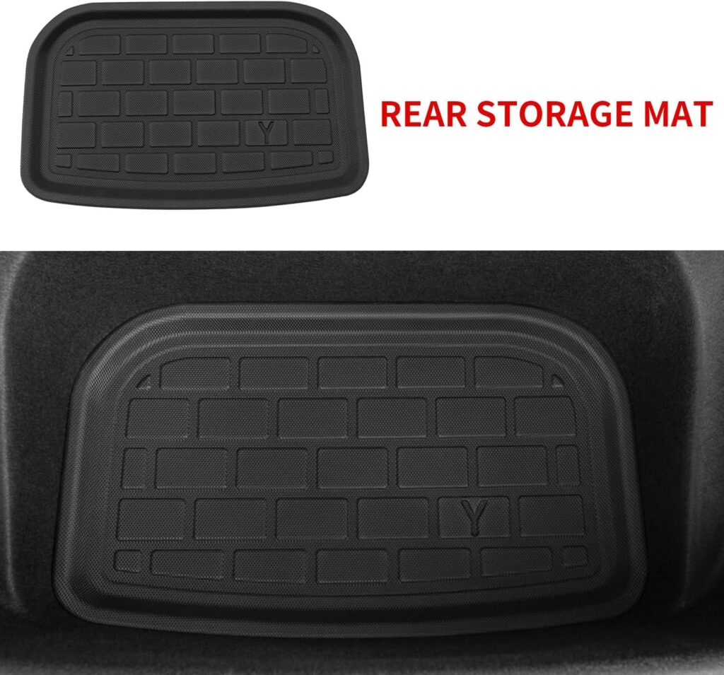 Xipoo Trunk Mat Rear Storage Mat Cargo Liner Set for 2023 2022 2021 2020 Tesla Model Y 5 Seater Accessories(Set of 9 Mats for 5 Seats)