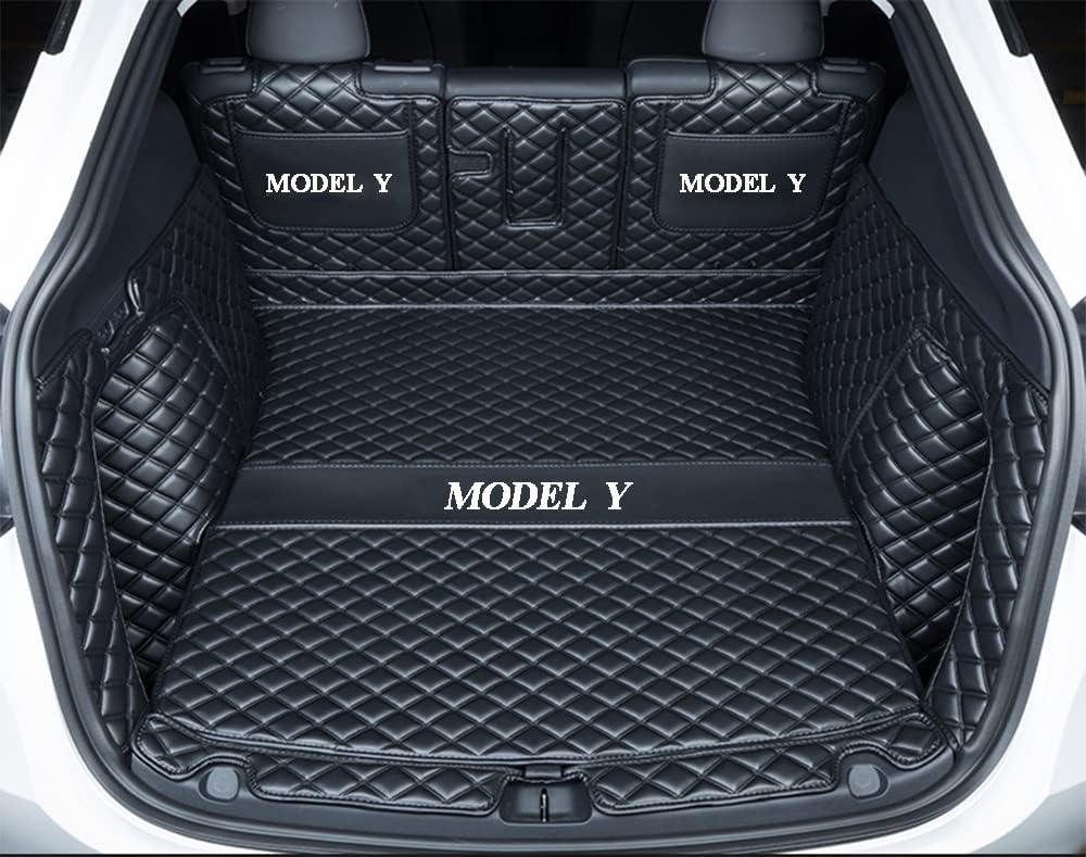 ZYCHUANGYING Fit Tesla Model Y Trunk Mat Cargo Mat Dog Cover Mat 2020 2021 2022 2023 Tesla Model Y 5 Seater Car Trunk Liner