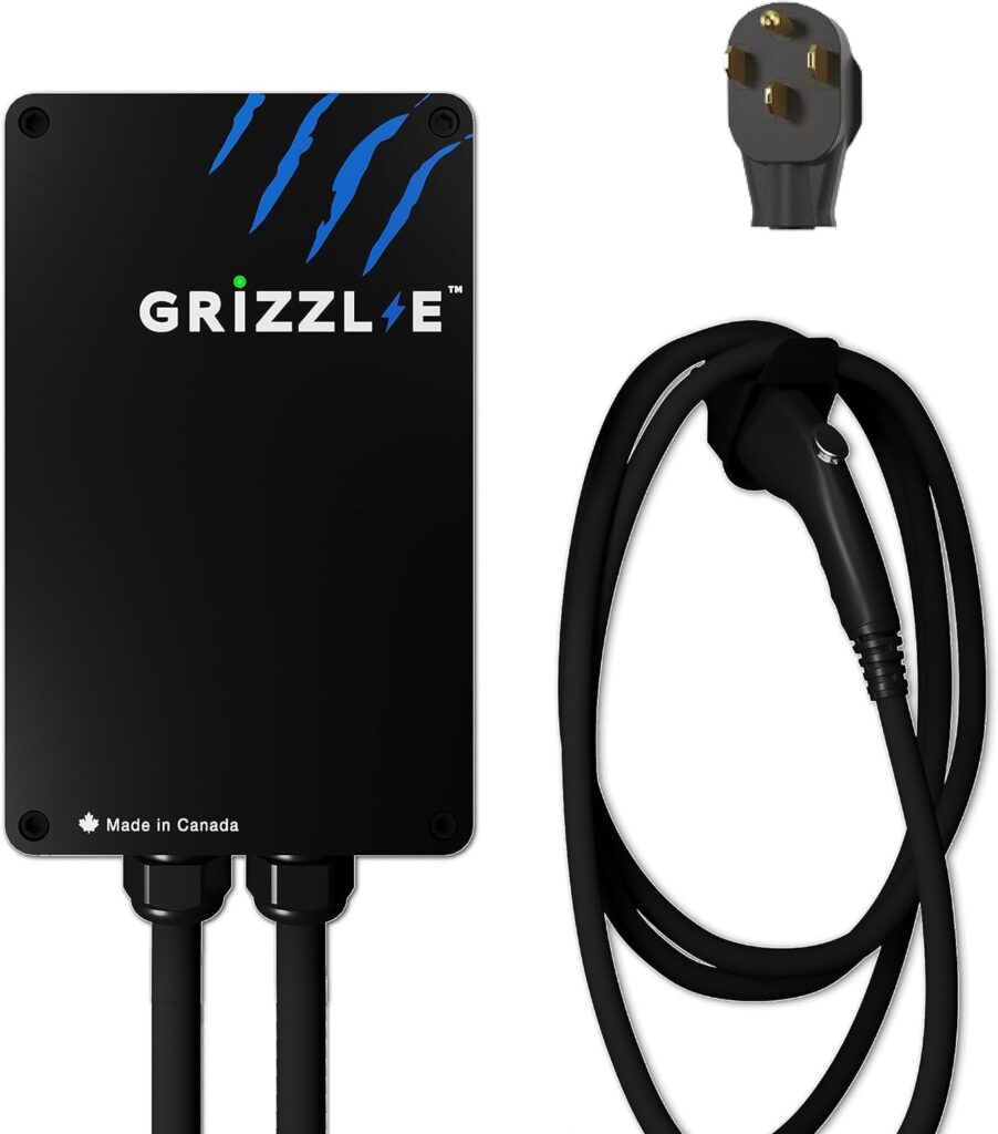 Grizzl-E Level 2 240V / 40A Electric Vehicle (EV) Charger UL  Energy Star Certified Metal Case Indoor/Outdoor Electric Car Fast Wall Charging Station, NEMA 14-50 Plug, Classic Black