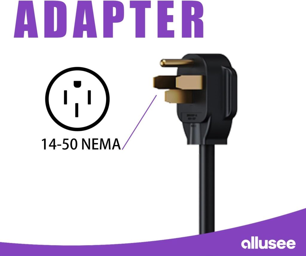 J40 EV Charger, 9.6KW 40AMP Level 2 Portable Fast Charger with J1772 Connector and 25 ft Cable, NEMA 14-50 Plug, Scheduled Charging, Works with EV and Hybrid Vehicles, for Home and Outdoor