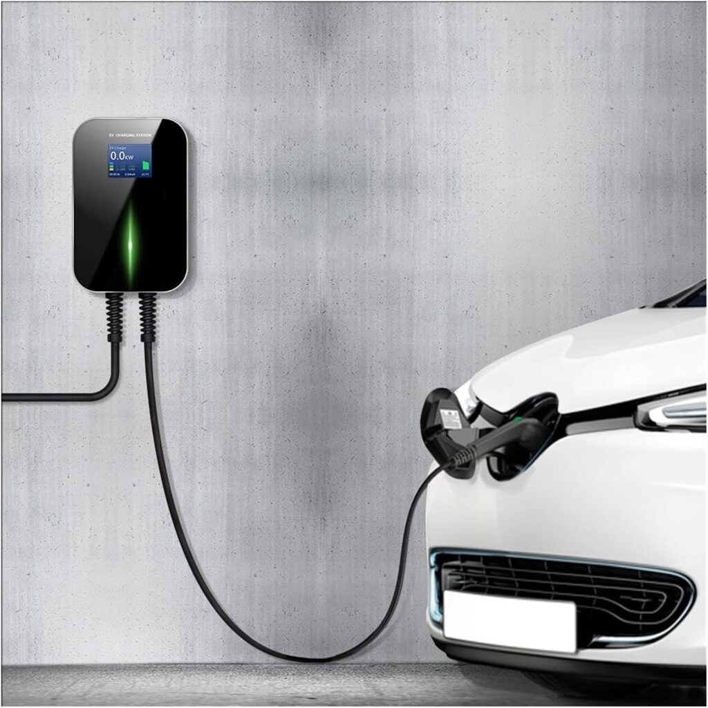 LXSWY ev Charger EV Car Charger Wallbox Electric Car Vehicle Charging Station 22KW with Type 2 6M Cable 32A 3 Phase (Color : 22KW APP Control)