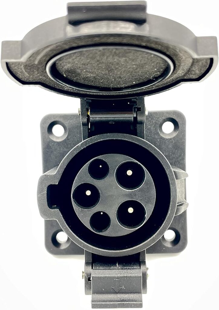 SAE J1772 Type 1 Socket Inlet for Level 1 and Level 2 Chargers of J1772 Vehicle Side EV Connector Socket 16A/32A/50A