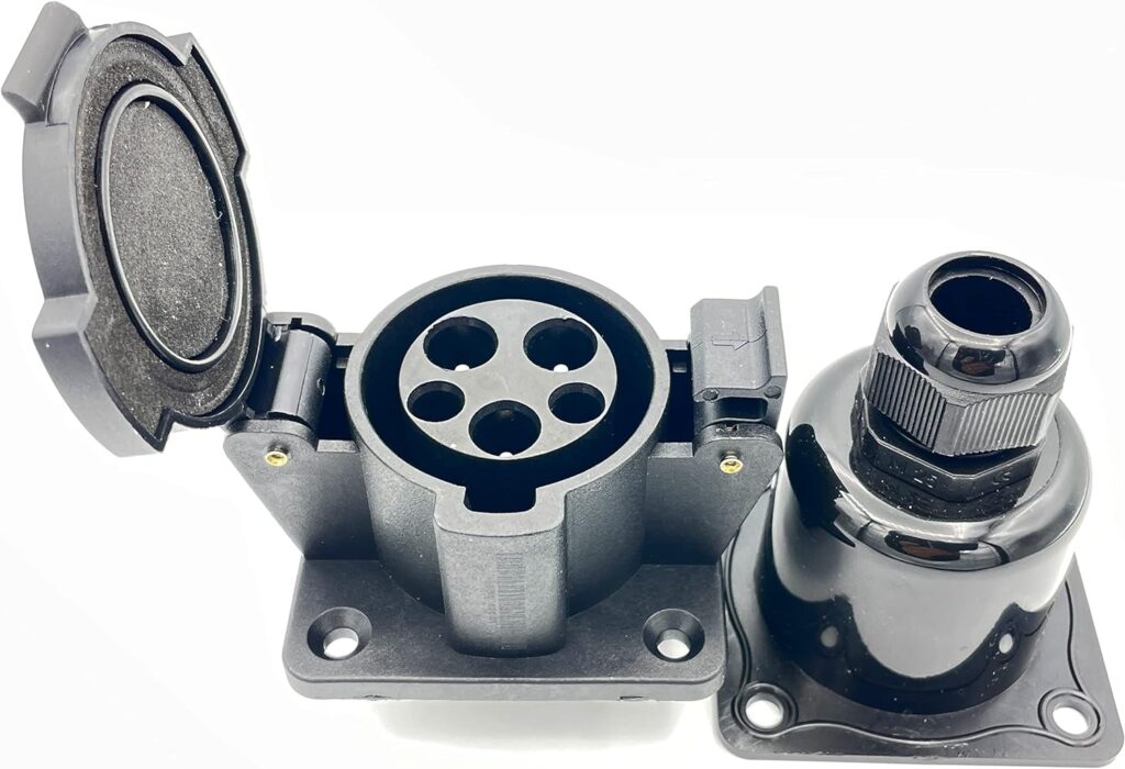 SAE J1772 Type 1 Socket Inlet for Level 1 and Level 2 Chargers of J1772 Vehicle Side EV Connector Socket 16A/32A/50A