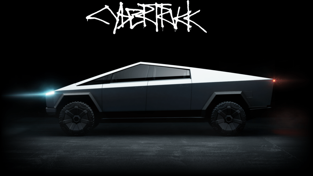 The Futuristic Design of the Black Cybertruck