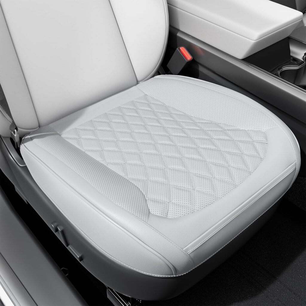 2 Pack Front Bottom Car Seat Cover, Luxury Leather Seat Covers Compatible with Tesla Model Y/3 2024-2020, Breathable and Waterproof Tesla Model Y/3 Accessories (White, 2Pcs) 2 Pack Front Bottom Car Seat Cover, Luxury Leather Seat Covers Compatible with Tesla Model Y/3 2024-2020, Breathable and Waterproof Tesla Model Y/3 Accessories (White, 2Pcs)