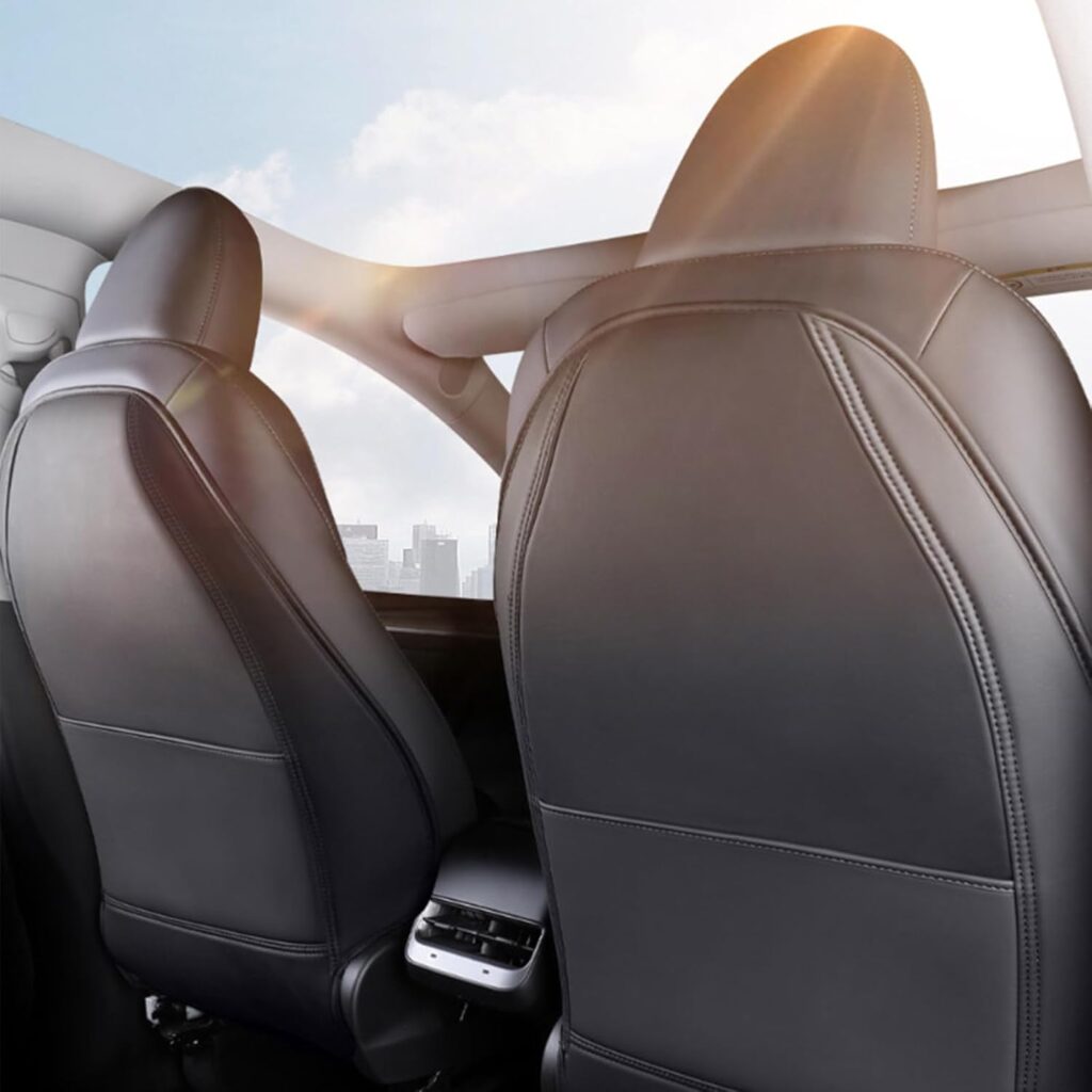2 Pack Front Bottom Car Seat Cover, Luxury Leather Seat Covers Compatible with Tesla Model Y/3 2024-2020, Breathable and Waterproof Tesla Model Y/3 Accessories (White, 2Pcs) 2 Pack Front Bottom Car Seat Cover, Luxury Leather Seat Covers Compatible with Tesla Model Y/3 2024-2020, Breathable and Waterproof Tesla Model Y/3 Accessories (White, 2Pcs)