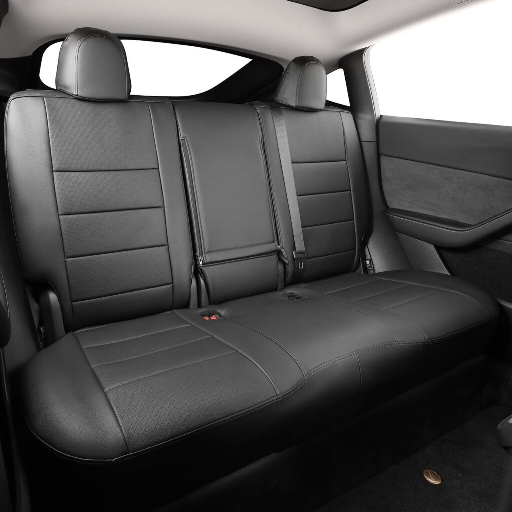 coverdream Leather Seat Covers Custom Fit for Tesla Model Y Long Range (Premium) Only,Not for Standard,Armrest Covers Included,Breathable Waterproof Car Seat Protector(Full Set,Black) coverdream Leather Seat Covers Custom Fit for Tesla Model Y Long Range (Premium) Only,Not for Standard,Armrest Covers Included,Breathable Waterproof Car Seat Protector(Full Set,Black)